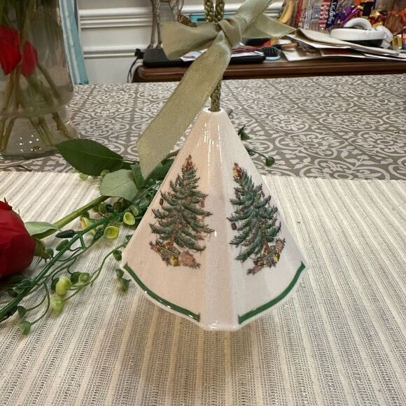 Spode England Fine Bone China Hanging Ornament Merry Christmas / Festive Tree - Picture 4 of 7